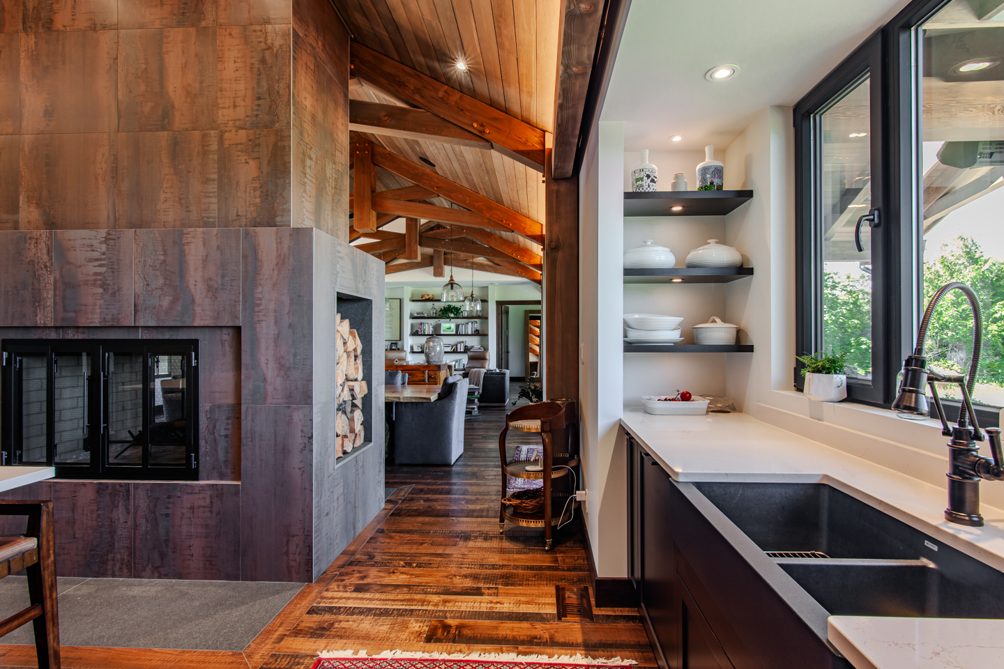 Renovated older Nanaimo kitchen with original character details