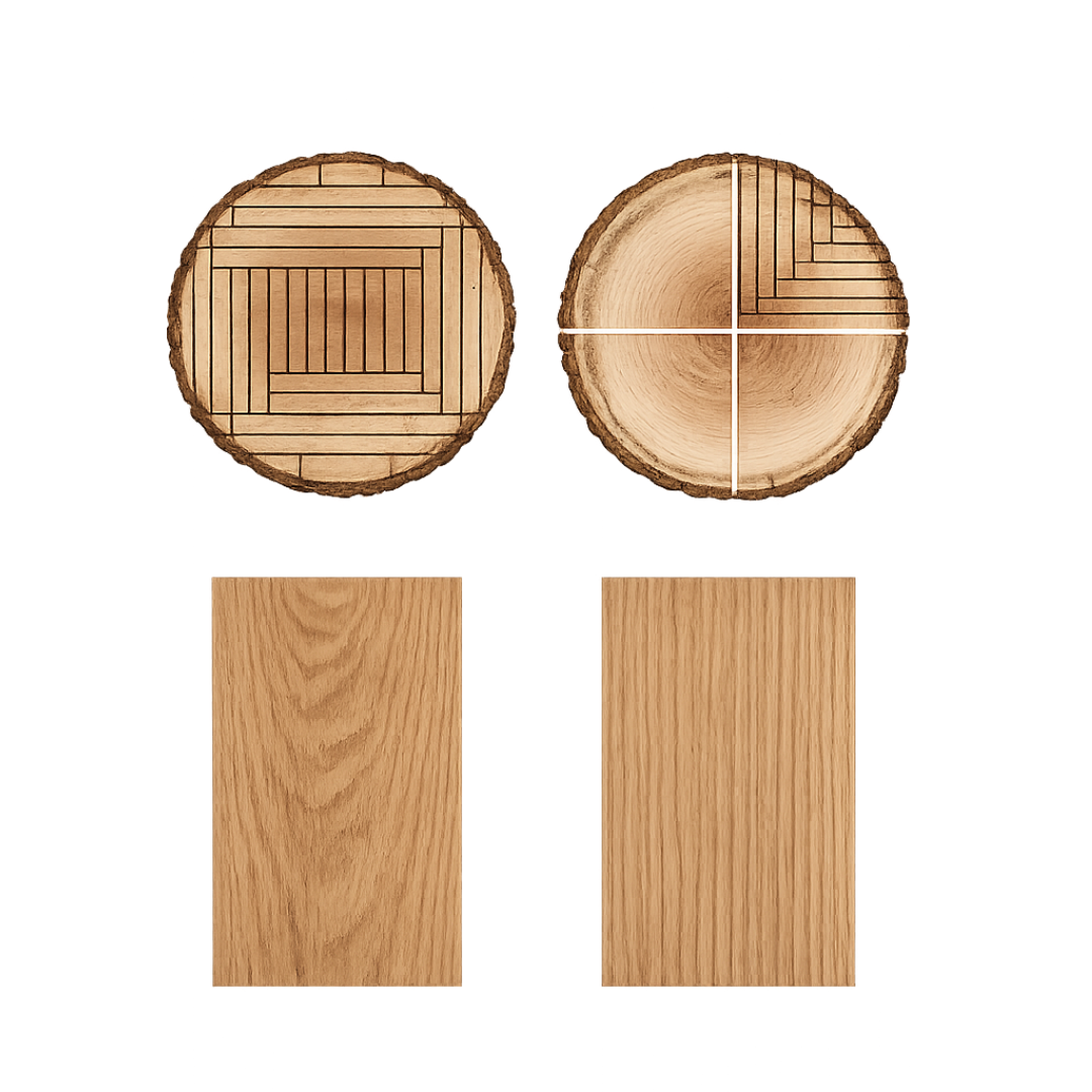 Rift cut white oak wood grain detail showing straight consistent grain pattern