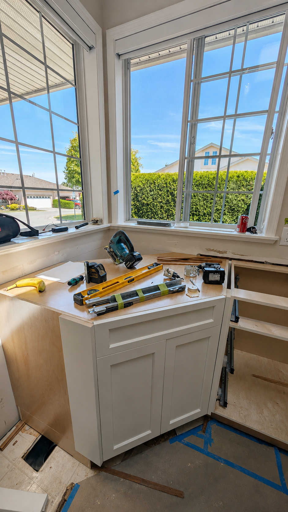 Pet safely away from a home renovation area